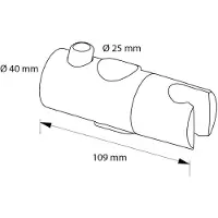 Tiger Support Coulissant pour Pommeau de DoucheTiger Splash 25 mm Chrome Taille Universelle