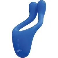 Erotic Treasure Doppio - Vibromasseur double rechargeable, 3 moteurs (bleu)