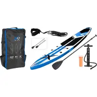 Xqmax Planche de stand up paddle gonflable blanc, noir & bleu 350 cm 150 kg max - XQ Max - Pack complet planche & accessoires