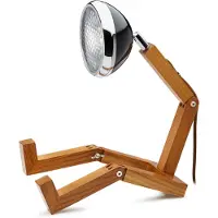 Mr. Wattson Lampe de Table , Noir, Salon / séjour, Bois, Design