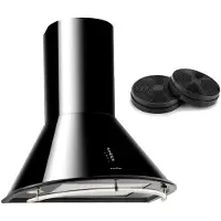 Klarstein Lumio Neo Hotte aspirante + 2 filtres recyclage d'air 610 m³/h noir