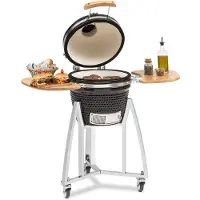 Klarstein Queensize Barbecue Kamado grille cuisson inox - noir