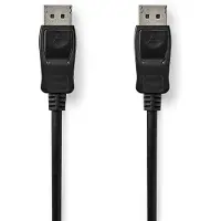Nedis Displayport cable - DisplayPort male - DisplayPort male - 8K@60Hz - Plaqué or - 3,00 m - Rond - PVC - Noir - Boîte