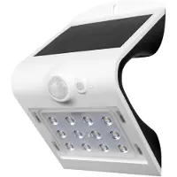 Led's Light Applique murale extérieure blanche 14,5 cm avec variateur d’intensité et capteur solaire - Daya