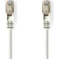 Nedis - Câble réseau - RJ-45 (M) pour RJ-45 (M) - 20 m - SF/UTP - CAT 5e - moulé, rond - blanc