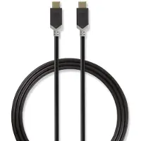 Nedis Câble USB - USB 3.2 Gen 2 - USB-C mâle - USB-C mâle - 100 W - 10 Gbps - plaqué or - 1.00 m - rond - PVC - anthracite - emballage avec fenêtre transparente