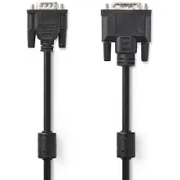 Nedis - Câble adaptateur - DVI-A (M) pour 15 pin D-Sub (DB-15) (M) - 2 m - vis moletées - noir
