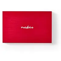 Nedis Boîtier disque dur HDDE25310RD Rouge
