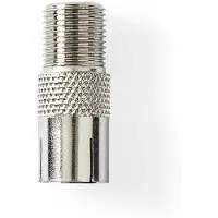 Nedis Adaptateur satellite et antenne | F femelle | IEC (Coax) femelle | nickelé | 75 Ohm | droit | métal | argent | 1 pc. | Boîte