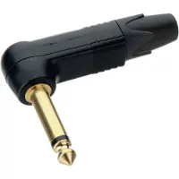Neutrik Winkel-Klinkenstecker 90 Grad mono SW, Connecteur audio, Noir