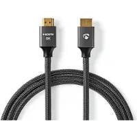 Nedis Cvtb35000gy20 Ultra High Speed Hdmi Cable Hdmi-hdmi 8k 48 Gbps 6.3 Mm 2 M 60hz Argenté