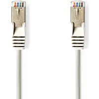Nedis Câble réseau CAT5e | SF/UTP | RJ45 mâle | RJ45 mâle | 7.50 m | Rond | PVC | Gris | Sachet plastique