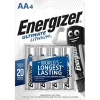 Energizer E301535301 Pile Ultimate Lithium Mignon (AA) 1,5Volt 4 pièces