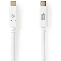 Nedis Ccgw64750wt10 Câble Usb 3.2 Gen 2 Usb-c M-usb-c M 4k@ 10gbs Nickelé 1 M 100w 60hz