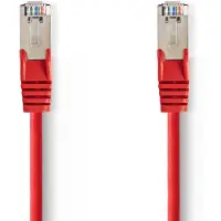 Nedis Câble réseau CAT5e | SF/UTP | RJ45 mâle | RJ45 mâle | 10.0 m | Rond | PVC | Rouge | Sachet en plastique