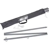 Gardalux Mât Gris Pour Voile D'ombrage Support Robuste Et élégant Pour Voile -