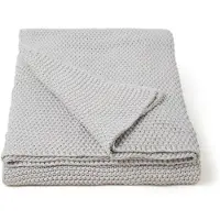 Marc O'Polo Plaid Nordic Knit Plaid Silver Coton-130 x 170 cm