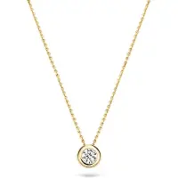 Blush Collier en or jaune 14 carats avec zircone 3052YZI