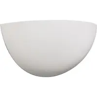 QAZQA Applique murale moderne en plâtre blanc en demi-cercle - Britt