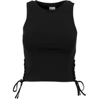 Urban Classics Top de - Débardeur Court Avec Laçage - L - XL - pour Femme - noir - Taille L