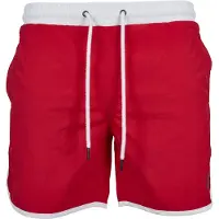 Urban Classics Shorts de bain rouge feu / blanc