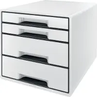 Leitz Bureau Wow Cube 4 Tiroirs 2 Grands Et 2 Petits Tiroirs Buc