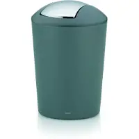 kela Seau à couvercle basculant Marta plastique gris 29cm 19,5cmØ 5l, 22302