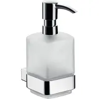 Emco loft, distributeur de savon, partie en verre satiné, pompe en plastique, chrome, 1 pièce.