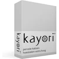 Kayori Drap-Housse Kayori Shizu Gris Argenté (Percale)-140 x 200 cm