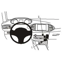 Brodit ProClip Peugeot 308 2014-2015 Fixation en Angle Droit
