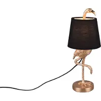 TRIO Leuchten - Landhaus I Vintage Art Deco lampe de table or I laiton avec noir - Koen I salon I chambre à coucher - plastique organique - LED approprié E14