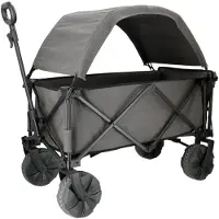 Travellife Chariot de plage Burano gris avec toit
