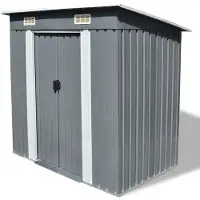 vidaXL Abri de jardin en métal gris