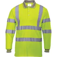 Portwest S277 Polo de sécurité à manches longues jaune taille 4XL