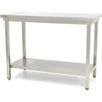 Maxima - Table Gastro inox - 120 x 60 cm - Hauteur réglable - avec étagère de stockage