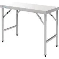 Vogue Table de travail pliante en acier inoxydable | 2 formats