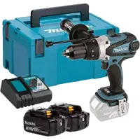 Makita DHP458RFJ Perceuse Visseuse À Percussion À Batteries 18V Li-Ion Set (2x Batterie 3.0Ah) Dans MAKPAC