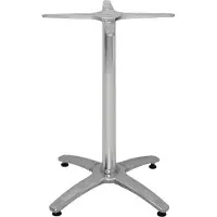 Bolero Pied de table avec base en croix, aluminium, hauteur 68 cm