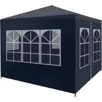 vidaXL Tente de réception 3x3 m bleue