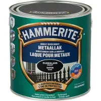 Hammerite Laque pour metaux Satin noir 2,5 l