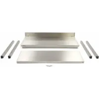 Maxima - Table Gastro en acier inoxydable - 200 x 70 cm - Hauteur réglable - avec Backsplash