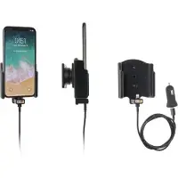 Brodit Active holder with cig-plug - Support véhicule/chargeur pour téléphone portable, Support pour smartphone, Noir