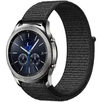 IMoshion Bandeau en nylon pour Samsung Galaxy Watch 3 (45 mm) / Watch (46 mm) / Gear S3 Frontier / Gear S3 Classic (22 mm) - Noir