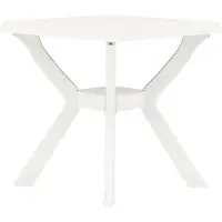 vidaXL Table de bistrot blanche 70x70x72 cm plastique