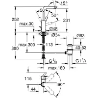 GROHE Mitigeur monocommande Lineare 23296_1, 1 pièce.