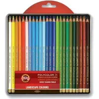 Koh-I-Noor Polycolor Artist's Coloured Pencils Coffret crayons de couleur Paysage 24 pièces