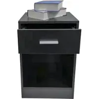 Vdd Table de chevet - meuble d'entrée - avec tiroir de rangement - hauteur 60 cm - noir