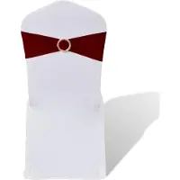 vidaXL Ruban décoratif élastique avec boucle de chaise 25 pcs Bordeaux