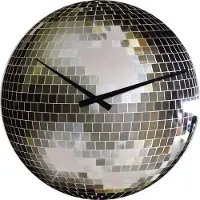 Nextime klok 8801 Small Disco, Ø30 cm, Wall, Silver (30 cm)