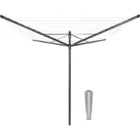 Brabantia Lift-O-Matic Séchoir Parapluie 50 Mètres + Ancrage